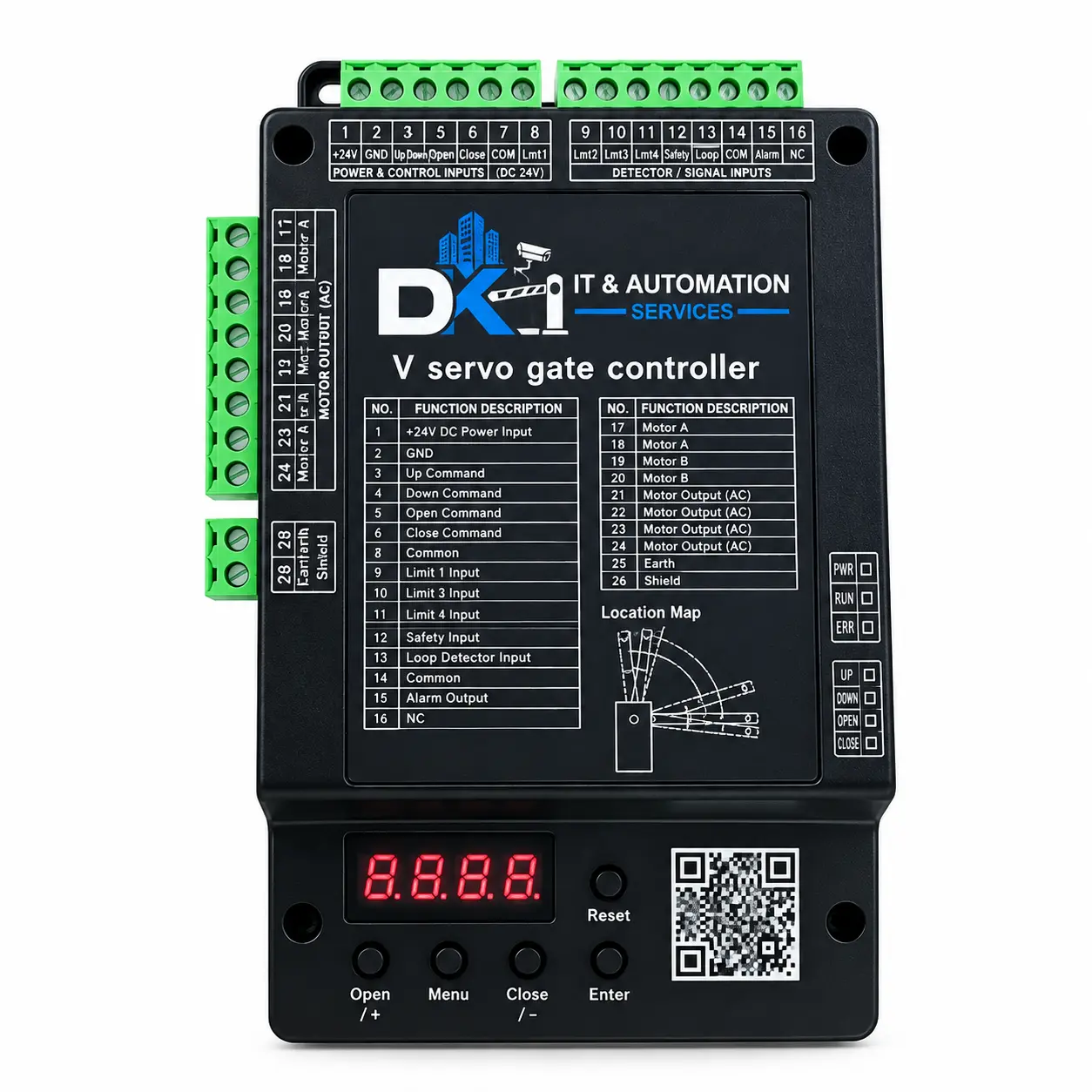 Control card for a DC boom barrier supplied by DK IT AND AUTOMATION SERVICES