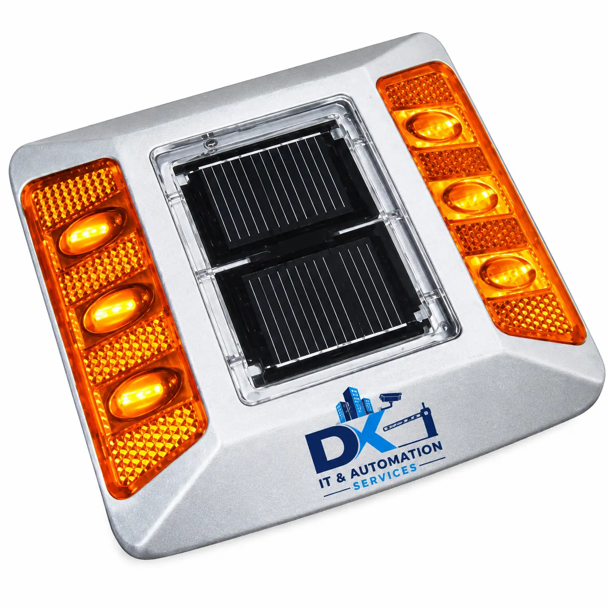 Solar LED road stud without shank supplied by DK IT AND AUTOMATION SERVICES