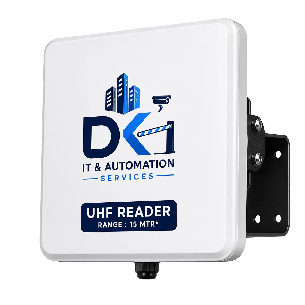 Long range UHF reader used to identify vehicles at a DK access barrier